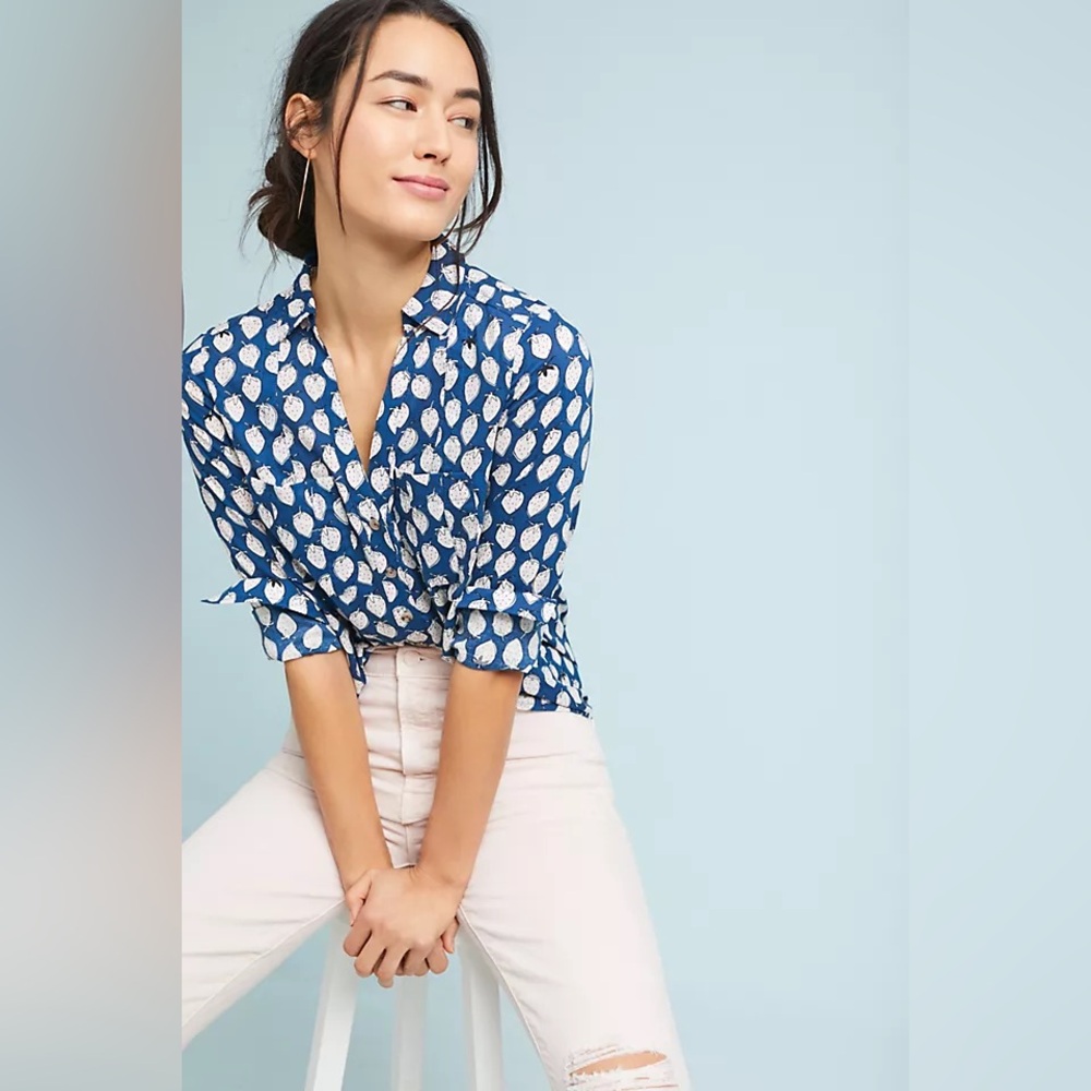 Maeve by Anthropologie Rochelle Printed Button-down